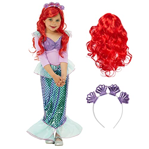 Morph Kostüm Meerjungfrau Mädchen, Kostüm Meerjungfrau Kind, Meerjungfrau-Kostüm Kinder, Meerjungfrauen Kleid Mädchen, Kostüm Arielle - 3-4 Jahre von Morph