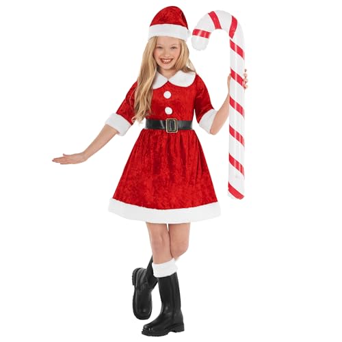 Morph Nikolauskleid Mädchen, Weihnachtsmann Kinder, Weihnachtsmann Kostüm Kinder, Kinder Weihnachtskleid, Weihnachtskleid Kinder - M von Morph