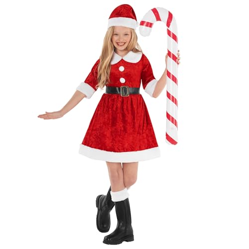 Morph Nikolauskleid für Mädchen, Weihnachtsmann Kostüm, Perfekt für Kinder zu Weihnachten, 7-9 Jahre von Morph