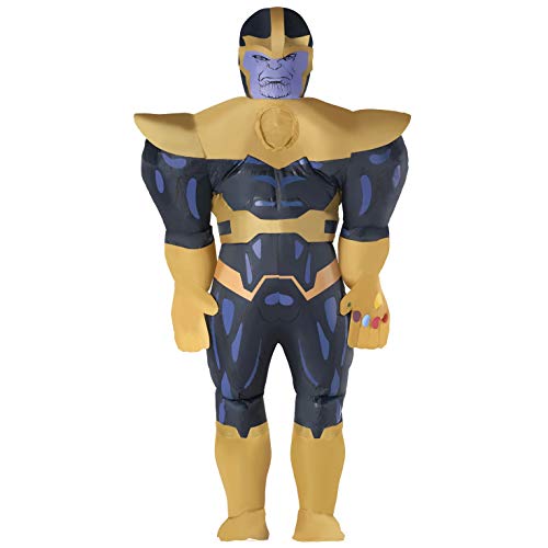 Morph Offizielles Aufblasbares Riesiges Thanos Kostüm für Erwachsene, Marvel Verkleidung Herren Damen, Lustiges Faschingskostüm von Fun Shack