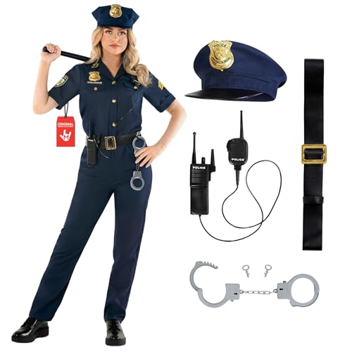 Morph Polizei Kostüm Damen, Polizistin Verkleidung, Perfekt für Halloween und Mottopartys, XXL Morph Polizei Kostüm Damen, Polizistin Verkleidung, Perfekt für Halloween und Mottopartys, XXL von Morph
