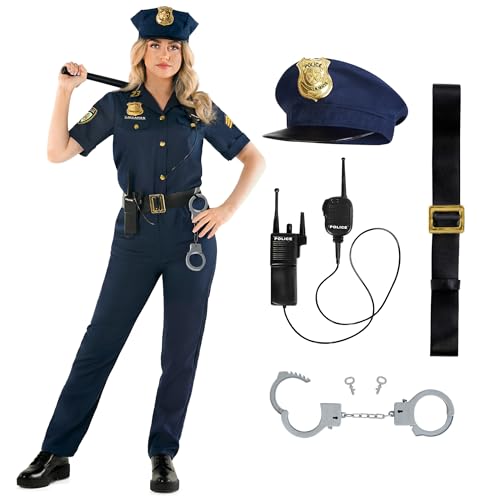 Morph Polizei-Kostüm Damen, Sexy Polizei-Kostüm, Police Costume, Kostüm Damen Polizistin, Polizei Kostüm Frauen, Karnevalskostüm Polizistin - M von Morph