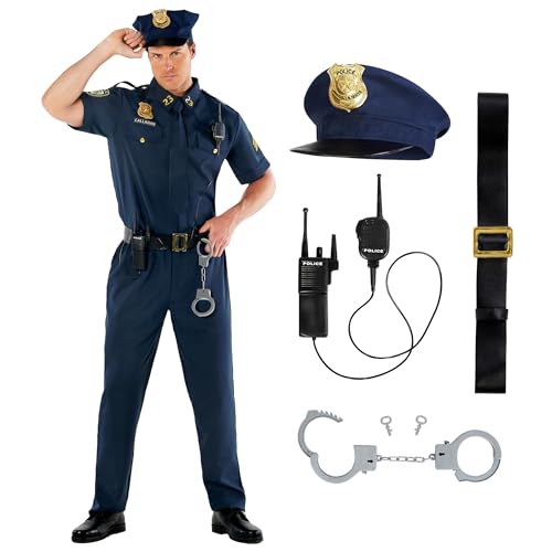 Morph Polizei Kostüm Männer, Polizeikostüm Herren, Polizist Kostüm, Polizisten Kostüm, Kostüm Herren Polizei, Kostüm Polizist Herren, Police Costume Men - L von Morph