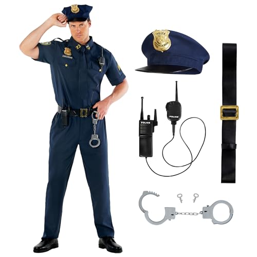 Morph Polizeikostüm für Herren, Polizist Verkleidung, Ideal für Karneval und Fasching, XXL von Morph