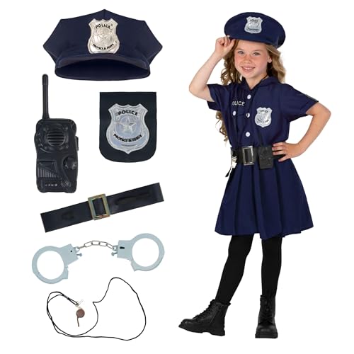 Morph Kostüm Polizistin für Kinder Mädchen, Polizei Verkleidung, Perfekt für Karneval und Fasching, 3-4 Jahre Morph Kostüm Polizistin für Kinder Mädchen, Polizei Verkleidung, Perfekt für Karneval und Fasching, 3-4 Jahre von Morph