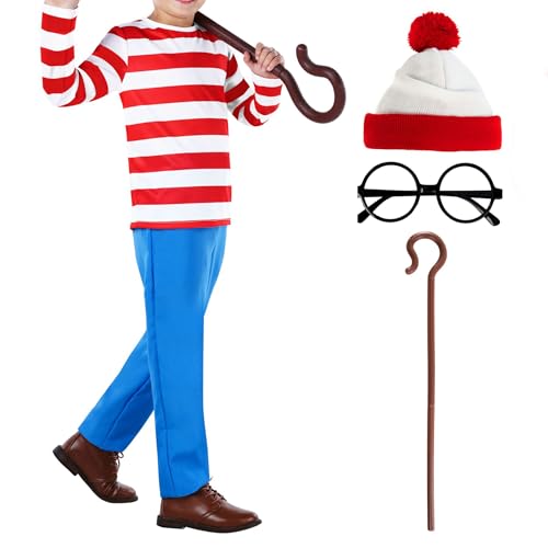 Morph Red And White Costume Striped Boy M von Morph