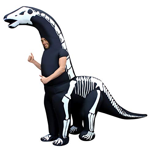 Morph Riesiges Aufblasbares Skelett Diplodocus Kostüm für Erwachsene, Dinosaurier Kostüm Herren Damen - Einheitsgröße von Morph