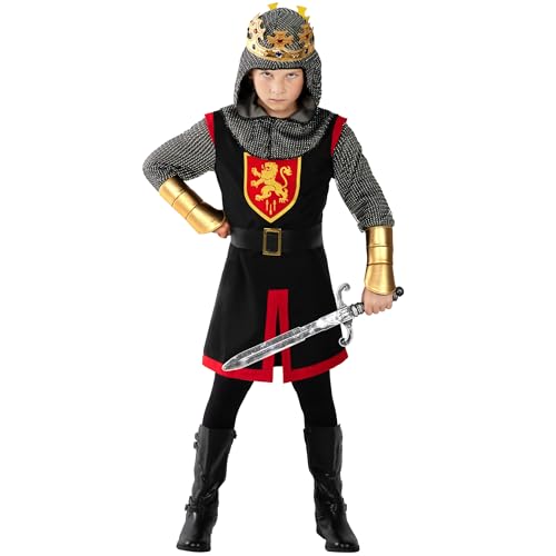 Morph Ritter Kostüm Kinder, Ritterkostüm Kinder für Jungen und Mädchen, Mittelalter, Karneval, Fasching und Halloween, S von Morph