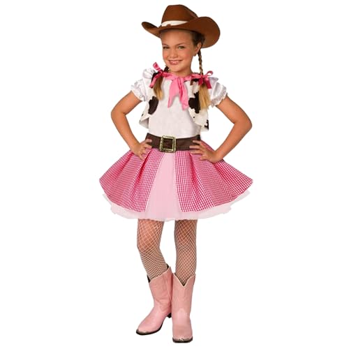 Morph Cowgirl Kostüm Mädchen, Kinder Cowgirl Kostüm, Kostüm Cowgirl Kinder, Karneval Kostüm Mädchen, Cowgirl Kinder Mädchen, Kostüm Reiterin Mädchen, Fasching Cowgirl - L von Morph