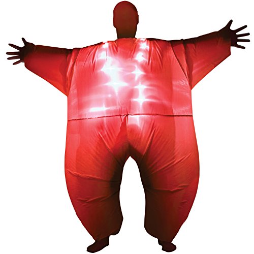 Morph Rotes Leuchtendes Aufblasbares Kostüm für Erwachsene, MegaMorph - Einheitsgröße von Morph