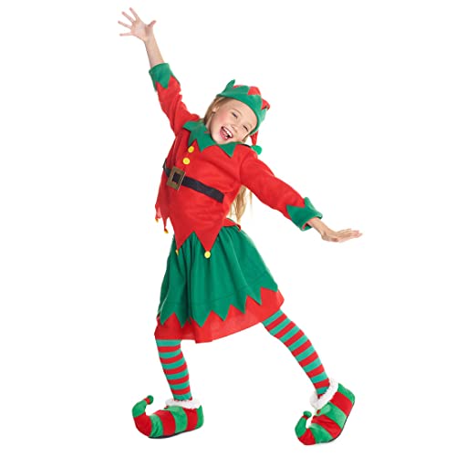 Morph Kostüm Wichtel Kinder Elfe Mädchen Kostüm Weihnachten Kinder Größe M von Morph