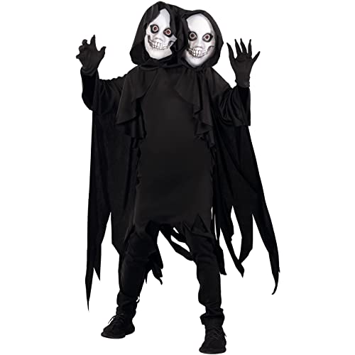 Morph Kinderkostüm Sensenmann, Gruseliges Halloween Outfit, Perfekt für Horror und Karneval, L von Morph