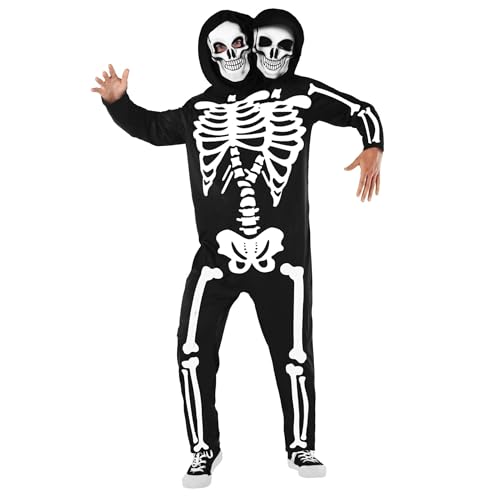 Morph Skelett Kostüm Herren, Zweiköpfiges Skelett Kostüm Herren, Halloween Skelett Kostüm Herren, Halloween Kostüm Herren, Skelett Kostüm Männer - L Morph Skelett Kostüm Herren, Zweiköpfiges Skelett Kostüm Herren, Halloween Skelett Kostüm Herren, Halloween Kostüm Herren, Skelett Kostüm Männer - L von Morph