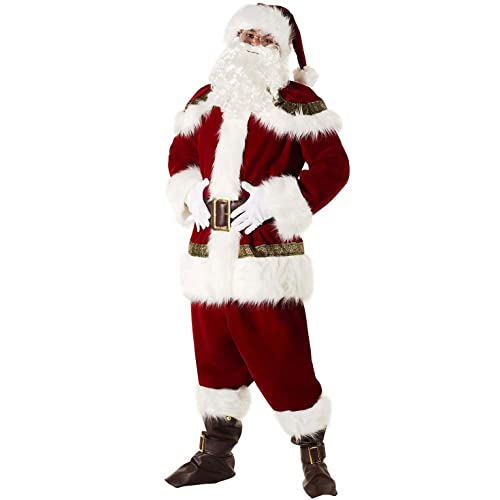 Morph Weihnachtsmann Kostüm, Weihnachtsmann Kostüm Komplett, Nikolaus Weihnachtsmann Kostüm, Nikolaus Kostüm Männer, Weihnachtsmannkostüm Männer, Weihnachtsmann Outfit - L von Morph