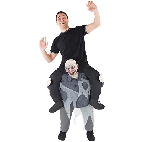Morph Zombie Huckepack Kostüm für Erwachsene, Halloween Karneval, Damen Herren von Morph