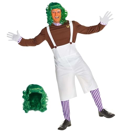 Morph Braun Fabrik Arbeiter Kostüm Herren, Zwergenkostüm, Perfekt für Fasching und Karneval, XL von Morph