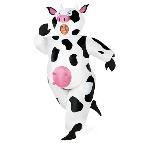 Morph aufblasbares Kuh Kostüm, Kuhkostüm für Erwachsene, Kuh Kostüm Herren, Kuh Kostüm Damen, Aufblasbare Kostüme, Cow Costume von Morph