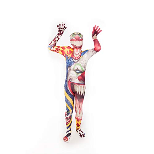 Morphsuits Clown Kostüm Kinder, Monster Verkleidung für Halloween und Karneval - L (120cm-137cm) von Morphsuits