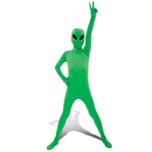Morphsuits Grüner Alien Ganzkörperanzug, Alien Kostüm Kinder für Halloween und Karneval, Größe M von Morphsuits