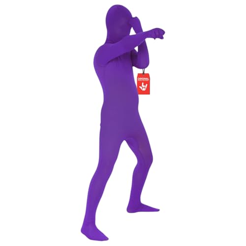 Morphsuits Lila Ganzkörperanzug für Kinder, Lustiges Faschingskostüm Jungen Mädchen - L (120cm-137cm) von Morphsuits