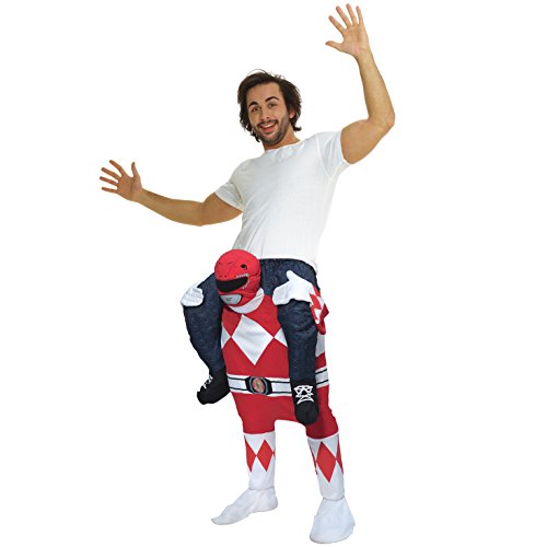 Morph Rotes Power Ranger Huckepack Kostüm für Erwachsene, Lustiges Faschingskostüm Damen Herren Morph Rotes Power Ranger Huckepack Kostüm für Erwachsene, Lustiges Faschingskostüm Damen Herren von Morph