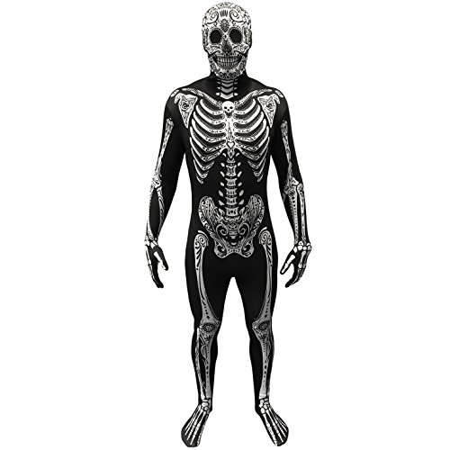 Morphsuits MPDDM Kostüm-Ganzkörperanzug, Unisex – Erwachsene, Tag Der Toten, Medium von Morphsuits