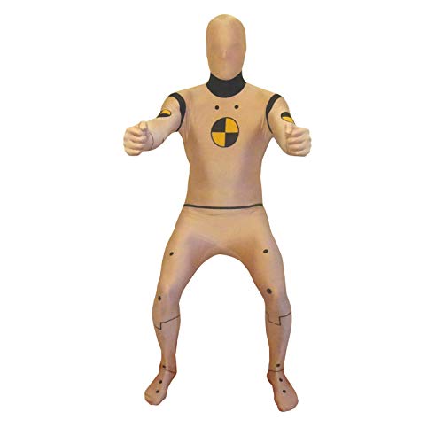 Morphsuits Offizielles Crash Test Dummy Kostüm für Erwachsene, Halloween und Karneval Ganzkörperanzug - M (150cm-162cm) von Morphsuits