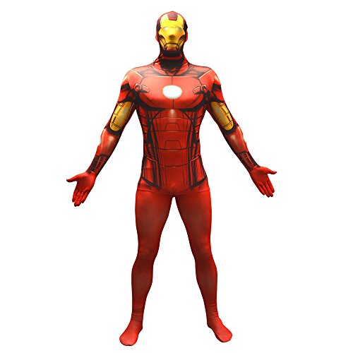 Morphsuits Offizielles Iron Man Basic Kostüm, Marvel Ganzkörperanzug - L (163cm-175cm) von Morphsuits