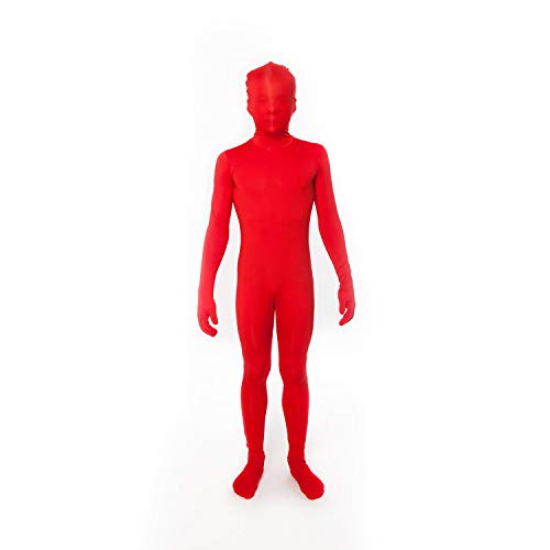 Morphsuits Roter Ganzkörperanzug für Kinder, Lustiges Faschingskostüm Jungen Mädchen - L (120cm-137cm) von Morphsuits