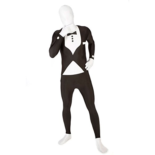 MSUIT Smoking Morphsuit für Erwachsene, Ganzkörperanzug Herren Damen, Faschingskostüm - XXL (186cm-206cm) von Morphsuits
