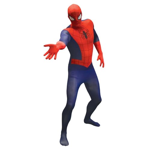 Morphsuits Spiderman Ganzkörperanzug Kostüm für Erwachsene, Marvel Verkleidung, Faschingskostüm Herren Damen - L von Morphsuits