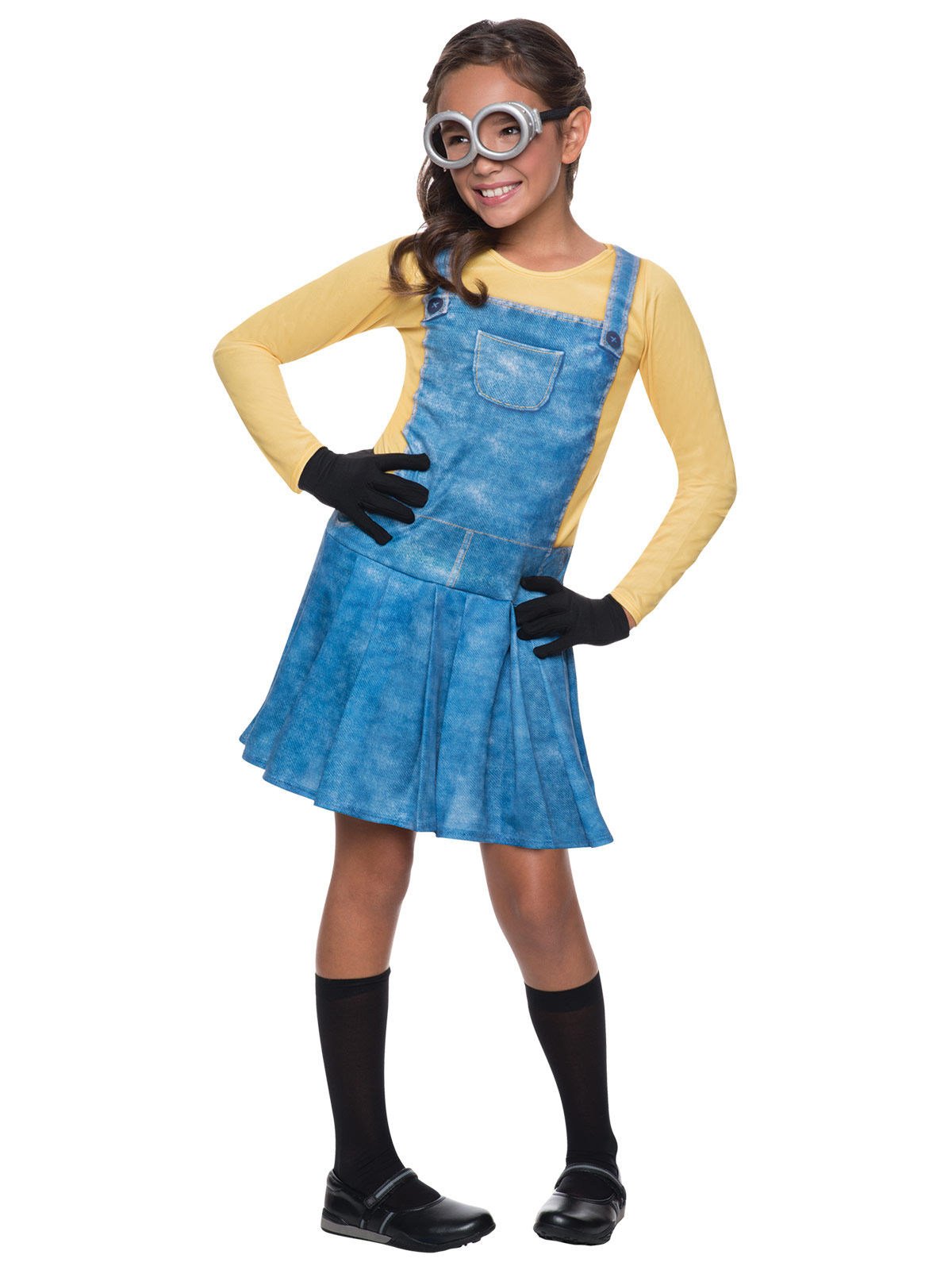 Minions Kinderkostüm für Mädchen Lizenzware gelb-blau von Morris Costumes - KF