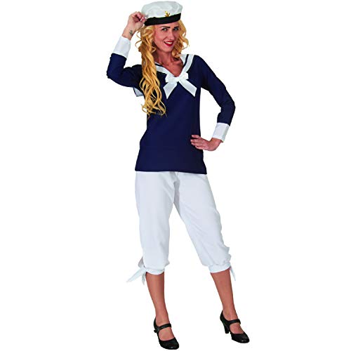 Damen Kostüm Sailor Heike Matrosin Seefahrerin Fasching Karneval (L) von Mortino