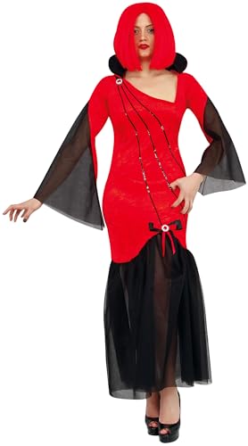 Mortino Glamour Vampir Damen Kleid Horror Halloween Karneval Fasching Kostüm XL von Mortino