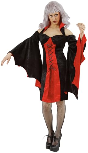 Mortino Gothic-Kleid Vampir Hexe Zauberin Halloween Karneval Fasching Kostüm XL von Mortino