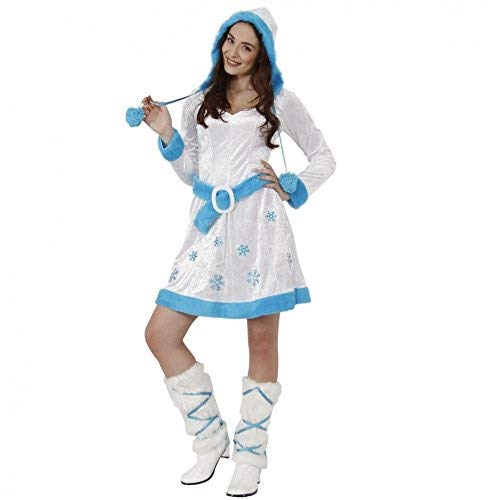 Mortino Kostüm Schneeflocke Gr. S Kleid mit Stulpen Eisprinzessin Schneekönigin von Mortino