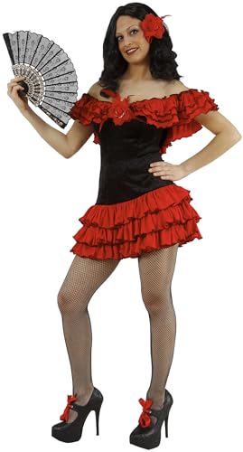 Mortino Seniorita Spanierin Kleid mit Blumen Senora Karneval Fasching Kostüm XL von Mortino