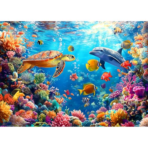 Moruska Unterwasserpuzzles 1000 Teile für Erwachsene Unter dem Meer Tier Puzzle Ozean-Szene 1000 Teile Moruska Unterwasserpuzzles 1000 Teile für Erwachsene Unter dem Meer Tier Puzzle Ozean-Szene 1000 Teile von Moruska