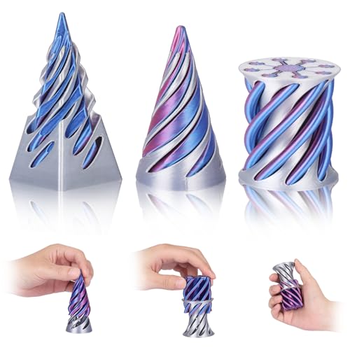 Impossible Cone, 3 x Spiralkegel, 3D-Druck, Pyramidenkegel, Mini-Vortex-Faden-Illusions-Fidget-Spielzeug, Schreibtisch-Dekorationen, Spielzeug für Stress- und Angstlinderung Impossible Cone, 3 x Spiralkegel, 3D-Druck, Pyramidenkegel, Mini-Vortex-Faden-Illusions-Fidget-Spielzeug, Schreibtisch-Dekorationen, Spielzeug für Stress- und Angstlinderung von MosQler