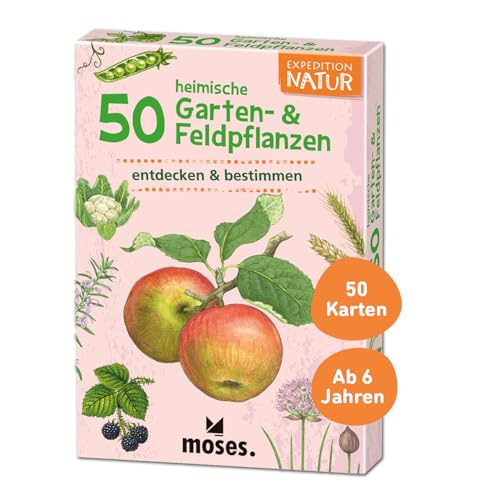 moses. 9779 Expedition Natur 50 heimische Garten und Feldpflanzen | Bestimmungskarten im Set | Mit spannenden Quizfragen von moses