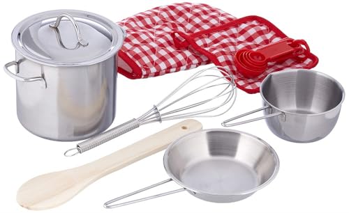 Moses 638829 KinderKochSet 13tlg. | Das perfekte Geschenk | Aus rostfreiem Stahl | Mit Kochhandschuh, Topflappen, Suppentopf, Messerset und mehr, Rot Moses 638829 KinderKochSet 13tlg. | Das perfekte Geschenk | Aus rostfreiem Stahl | Mit Kochhandschuh, Topflappen, Suppentopf, Messerset und mehr, Rot von moses