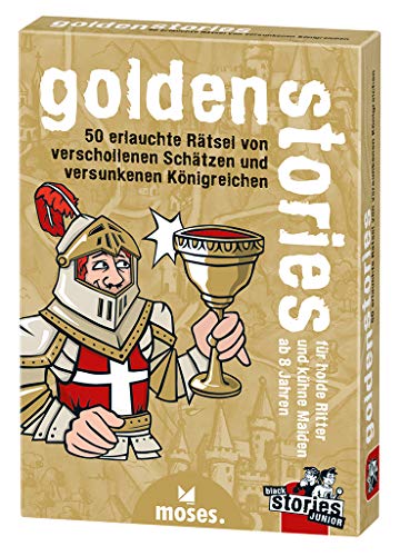 moses. black stories Junior golden stories | 50 erlauchte Rätsel | Das Rätsel Kartenspiel für Kinder von moses