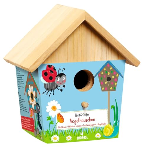 Moses. Krabbelkäfer Vogelhäuschen, Holz-Vogelhaus zum DIY bemalen, Aus Kiefernholz mit Acrylfarben und Pinsel, Flugloch Ø 28mm, Für den Garten Moses. Krabbelkäfer Vogelhäuschen, Holz-Vogelhaus zum DIY bemalen, Aus Kiefernholz mit Acrylfarben und Pinsel, Flugloch Ø 28mm, Für den Garten von moses