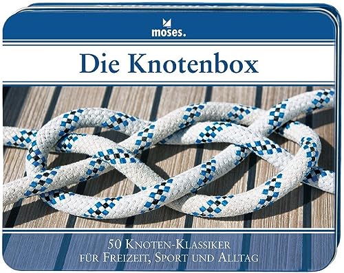 moses. 4006 Die Knotenbox | 50 Knoten-Klassiker für Freizeit, Sport und Alltag | Inkl. 2 Schnüren zum Üben, Weiß von moses