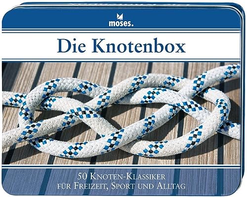 moses. 4006 Die Knotenbox | 50 Knoten-Klassiker für Freizeit, Sport und Alltag | Inkl. 2 Schnüren zum Üben, Weiß von moses