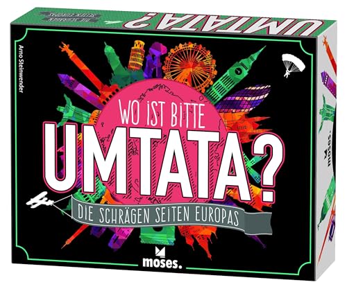 Moses MOS90226 - Wo ist Bitte Umtata? | Das Spiel über die schrägen Seiten Europas | Ein Wissens- und Ratespiel ab 12 Jahren von moses