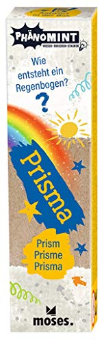 moses. PhänoMINT Prisma, Experimentierspielzeug für Kinder, Glas-Prisma zur Lichtbrechung in tolle Regenbogen-Farben, Klar von moses
