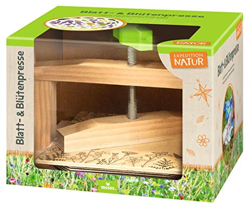 moses. Expedition Natur Blatt- und Blütenpresse, Blumenpresse für Kinder, Pflanzenpresse aus Holz zum Konservieren von Blüten und Blättern, Holz, Grün, Mittel moses. Expedition Natur Blatt- und Blütenpresse, Blumenpresse für Kinder, Pflanzenpresse aus Holz zum Konservieren von Blüten und Blättern, Holz, Grün, Mittel von moses