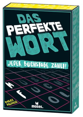 moses. Das perfekte Wort, Gesellschaftsspiel für Einsteiger- und Profis geeignet, Ab 12 Jahre, 1-6 Spieler, Enthält Spielschachtel, Karten, Block, Sanduhr, Spielanleitung von moses