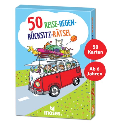 Moses 21123 50 Reise-Regen-Rücksitz-Rätsel | Kinderbeschäftigung | Kartenset von moses